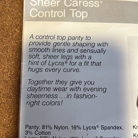 Vintage Sheer Control Top Pantyhose size long bone 81 shiny size M - Picture 10 of 17